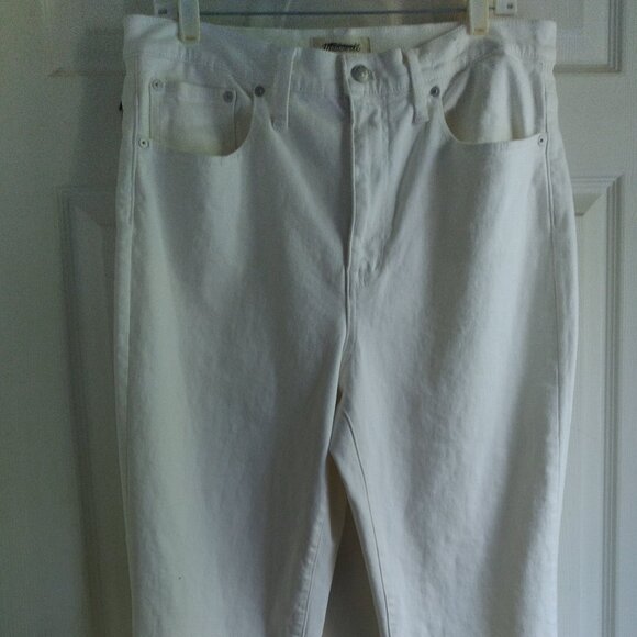 MADEWELL The High-rise slim boy jeans 31T NWT White $129 New w/Tag - Picture 1 of 11